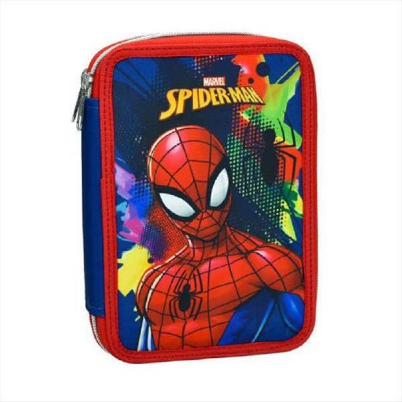 Κασετίνα Διπλή Γεμάτη Spiderman Silver Eyes Gim