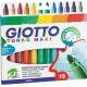 Giotto Turbo Maxi Μαρκαδόροι Ζωγραφικής 5mm Χονδροί, Πλενόμενοι Σετ 12 χρώματα