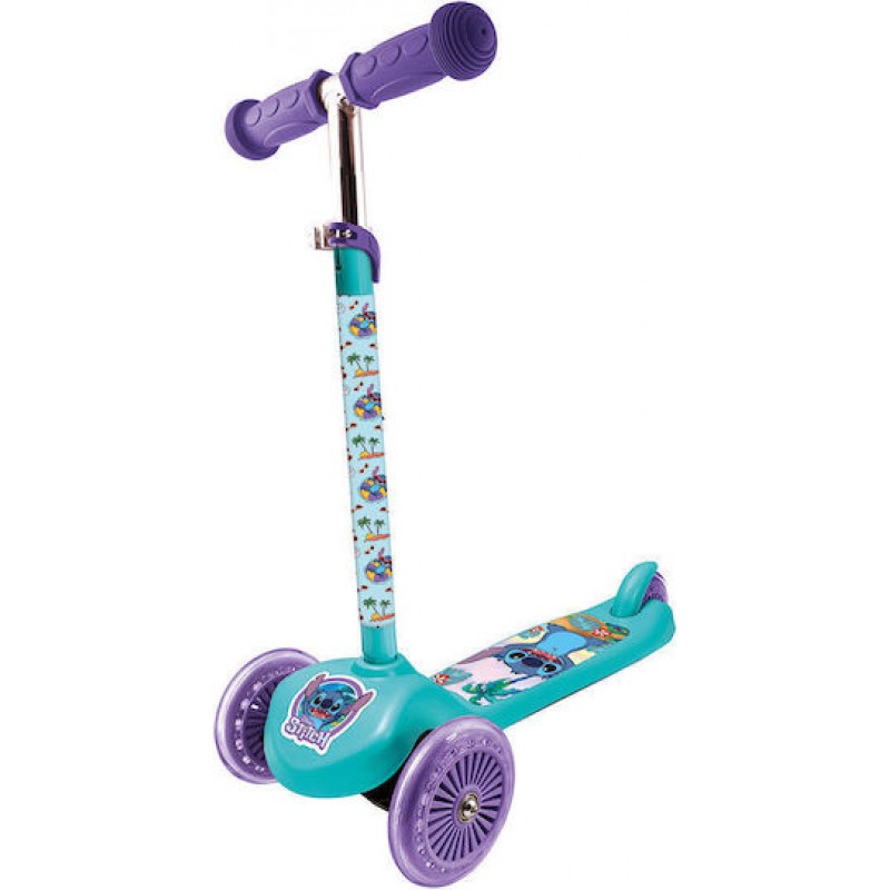 Παιδικό Πατίνι Plus Stitch Τρίτροχο για 3+ Ετών Πράσινο AS