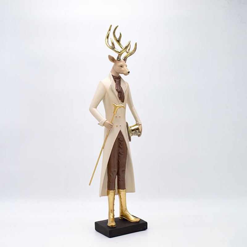 Τάρανδος Πολυρεζίν Με Σμόκιν και Καπέλο 48cm Eurolamp