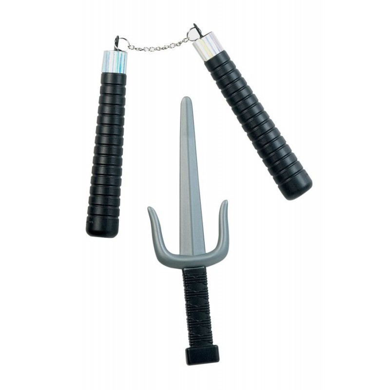 Αποκριάτικο Αξεσουάρ Σετ Νίντζα Σπαθί - Νουντσακος