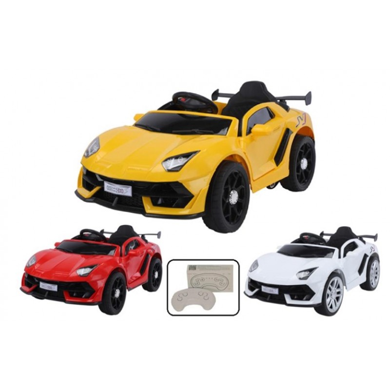 Ηλεκτροκίνητο αυτοκίνητο “LAMBORGHINI” R/C 2.4G Με 2 Πόρτες & Ζώνη Ασφαλείας Κουμπιά Στο Τιμόνι Με Φώτα Και Μουσική 6V 108 x 63 x 46  Kider Toys