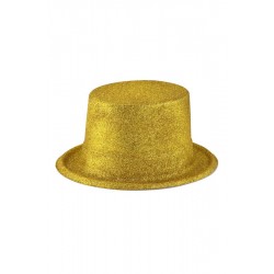 Αποκριάτικο Αξεσουάρ Καπέλο Ημίψηλο Με Γκλίτερ Χρυσό Fun Fashion