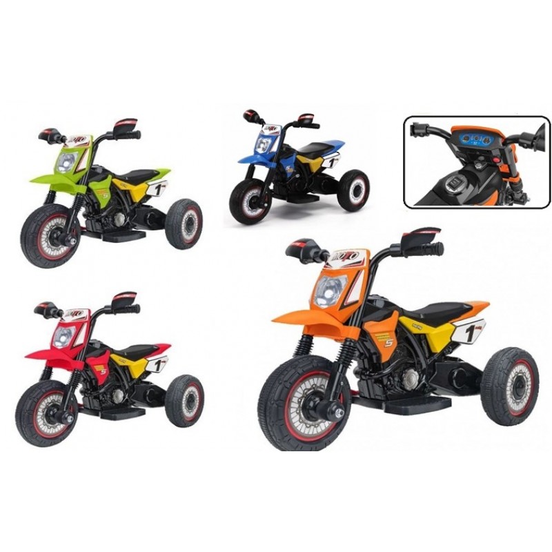 Ηλεκτροκίνητη Μηχανή "ΜΙΝΙ ΜΟΤΟ CROSS" Με Φώτα Και Μουσική 6V 73 x 42 x 50 Kider Toys 