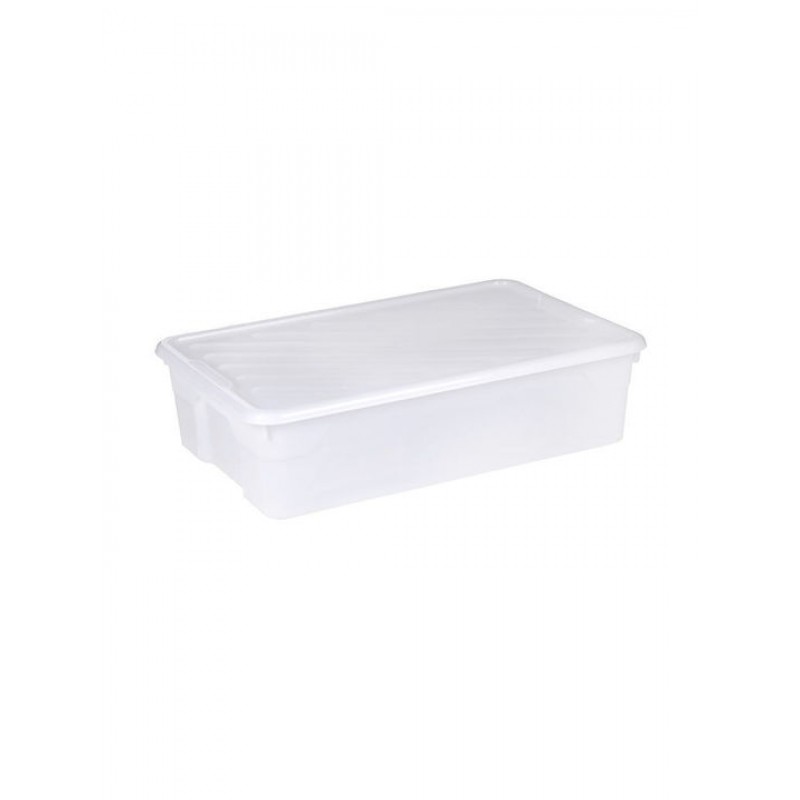 Κουτί Αποθήκευσης Πλαστικό με Καπάκι Διάφανο Nak 55L 70x46x20εκ Homeplast 