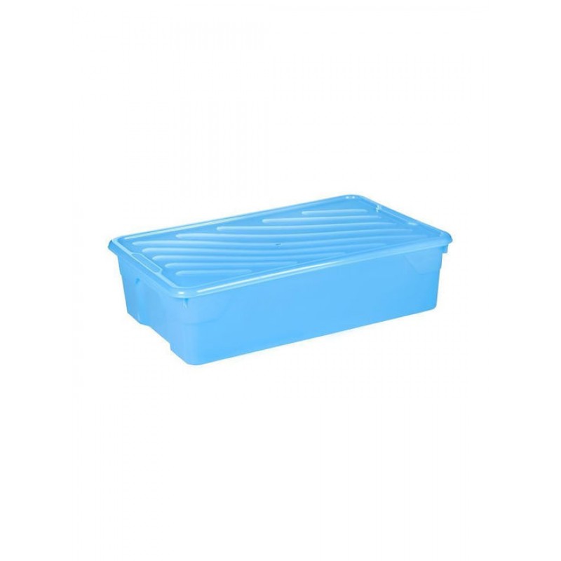 Κουτί Αποθήκευσης Πλαστικό με Καπάκι Μπλε Nak 55L 70x46x20εκ Homeplast 