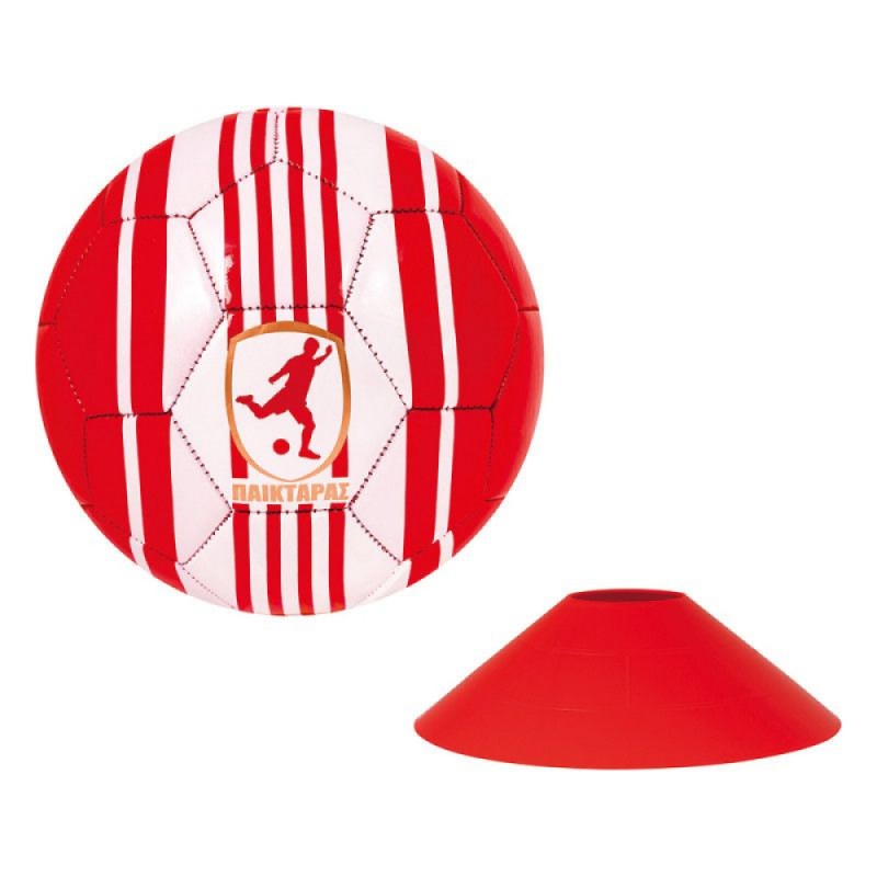 Παιχνιδολαμπάδα Παικταράς Κόκκινος Με Δερμάτινη Μπάλα Και 4 Κώνους