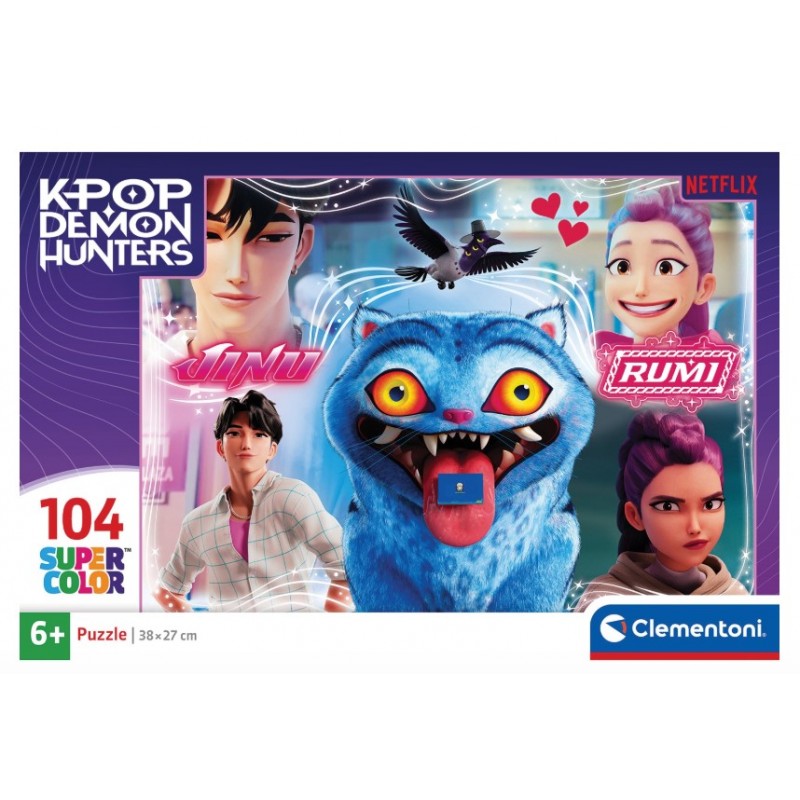 Παζλ Super Color K-Pop Demon Hunters 104 τμχ Clementoni