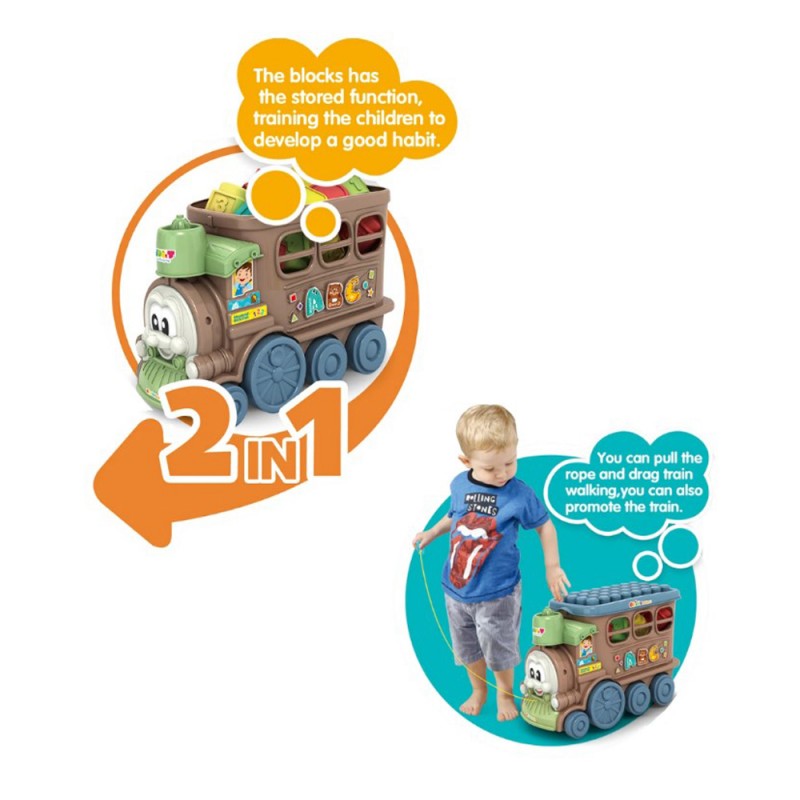 Μαλακά Τουβλάκια 2σε1 - 19τμχ Με Τρενάκι Lazarid