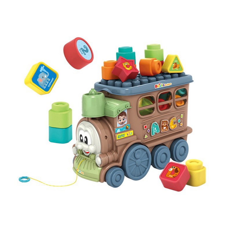 Μαλακά Τουβλάκια 2σε1 - 19τμχ Με Τρενάκι Lazarid