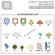 Μαγνητικά Φωτεινά Πλακίδια 69τμχ Με Μπάλες Lazarid