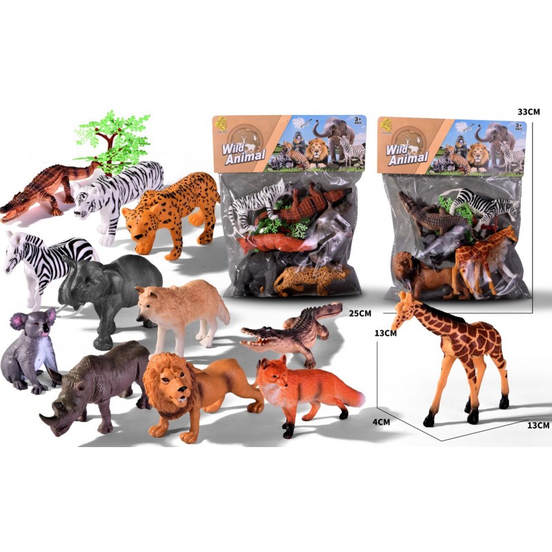 Σετ Ζώα Της Ζούγκας 6τμχ Με Δέντρο Lazarid