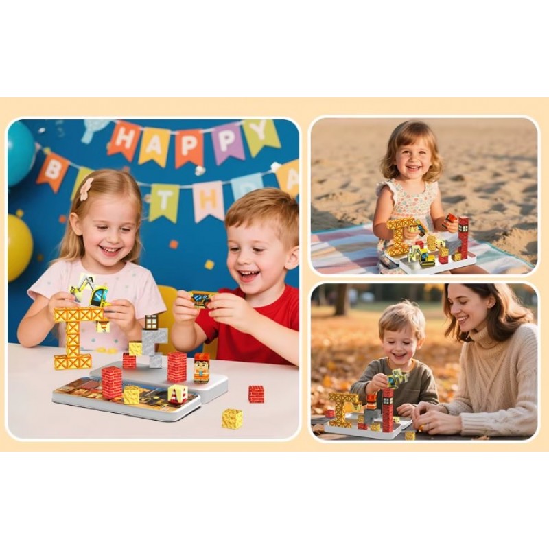 Μαγνητικά Τουβλάκια Εργοτάξιο Lazarid