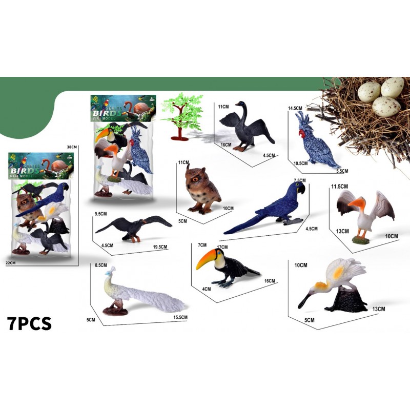 Σετ Πουλιών 7τμχ Με Δέντρο Lazarid