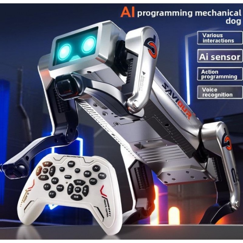 Έξυπνο Ρομποτόσκυλο ΑΙ Σε Μεταλλικό Χρώμα Lazarid