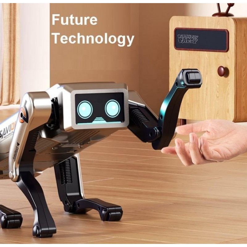 Έξυπνο Ρομποτόσκυλο ΑΙ Σε Μεταλλικό Χρώμα Lazarid