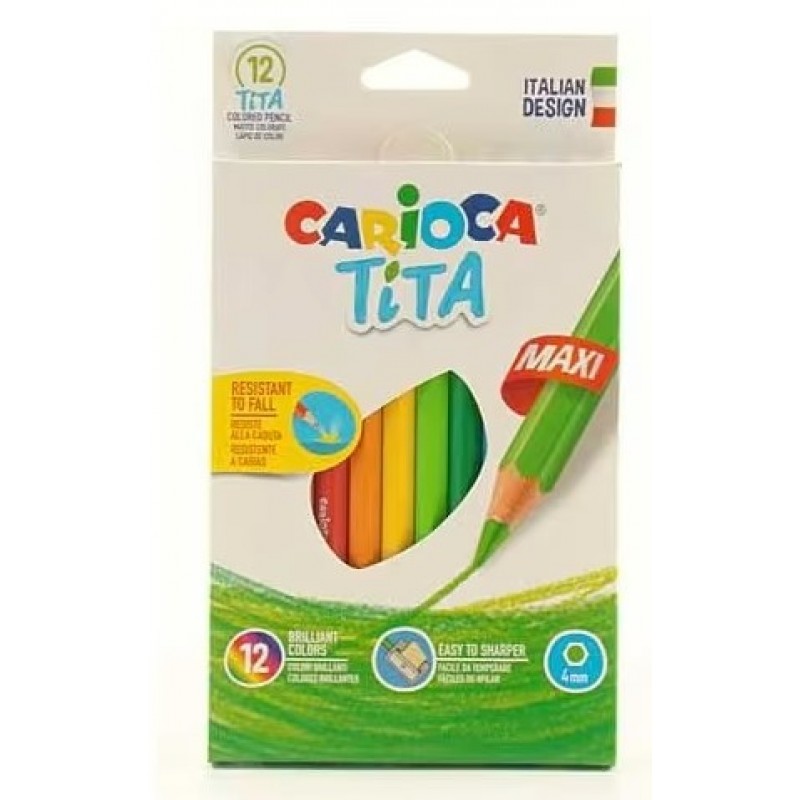 Ξυλομπογιές Maxi Tita 12 Χρωμάτων Carioca 