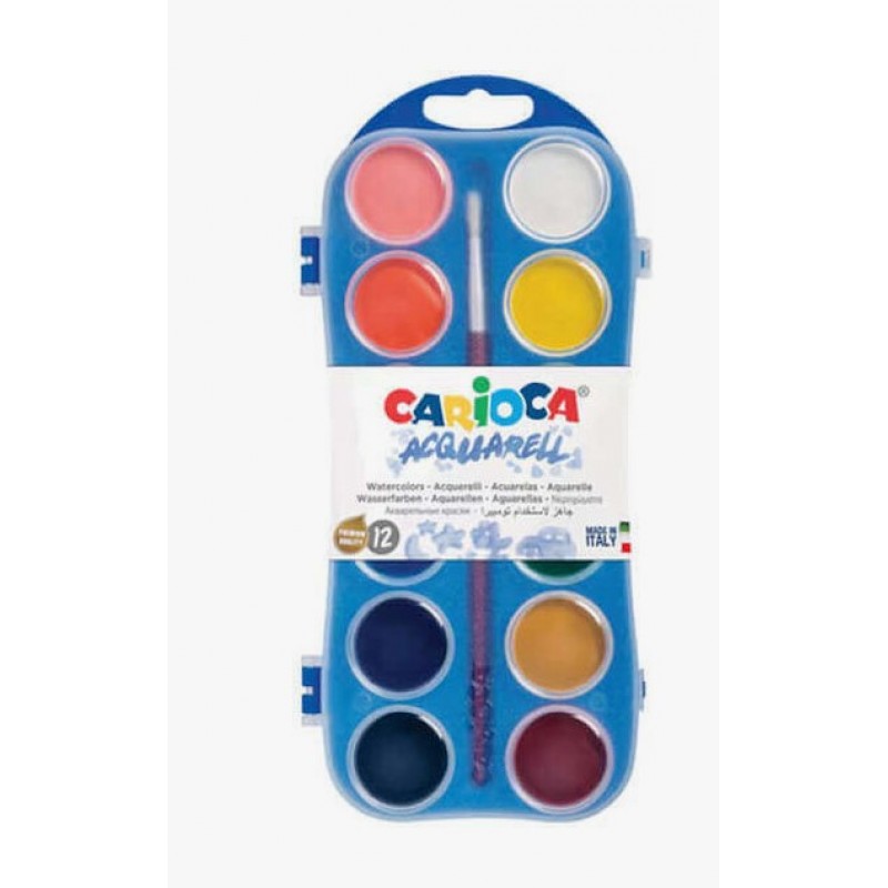 Σετ Νερομπογιές 12 Χρώματα Carioca 
