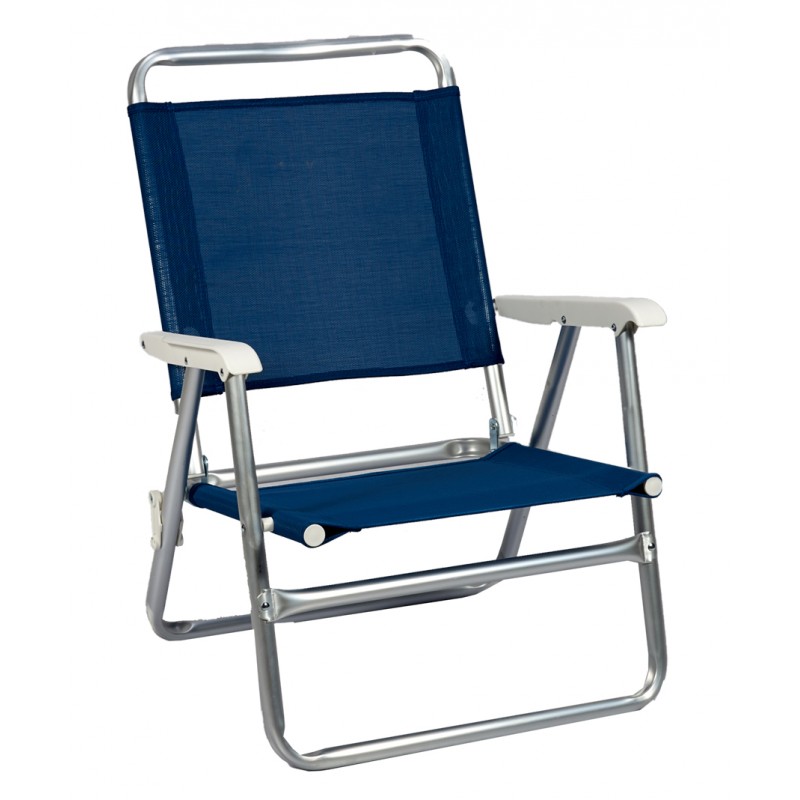 Καρέκλα Παραλίας Μεταλλική Πτυσσόμενη Μπλέ 65x56x92εκ