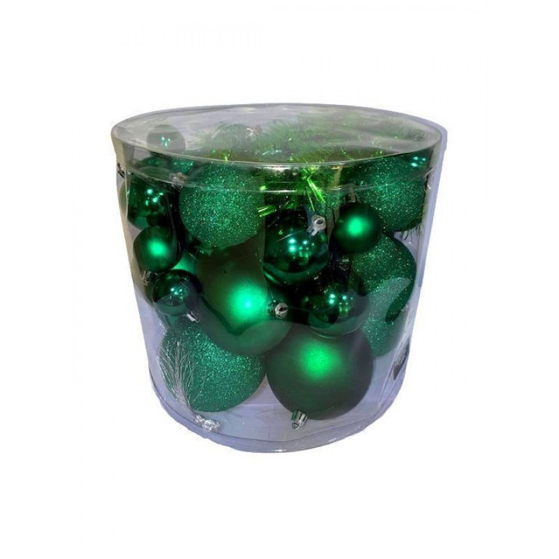 Μπάλες Πλαστικές 4 Μεγέθη Πράσινο 54Τμχ 