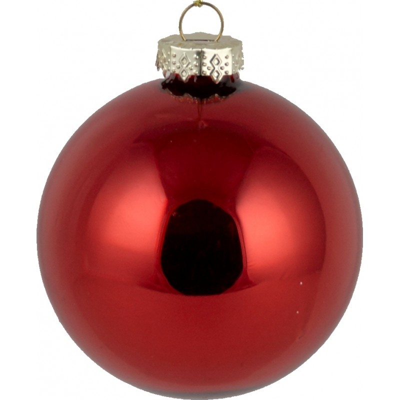 Μπάλα Γυάλινη Κόκκινη Γυαλιστερή Δ 8εκ 
