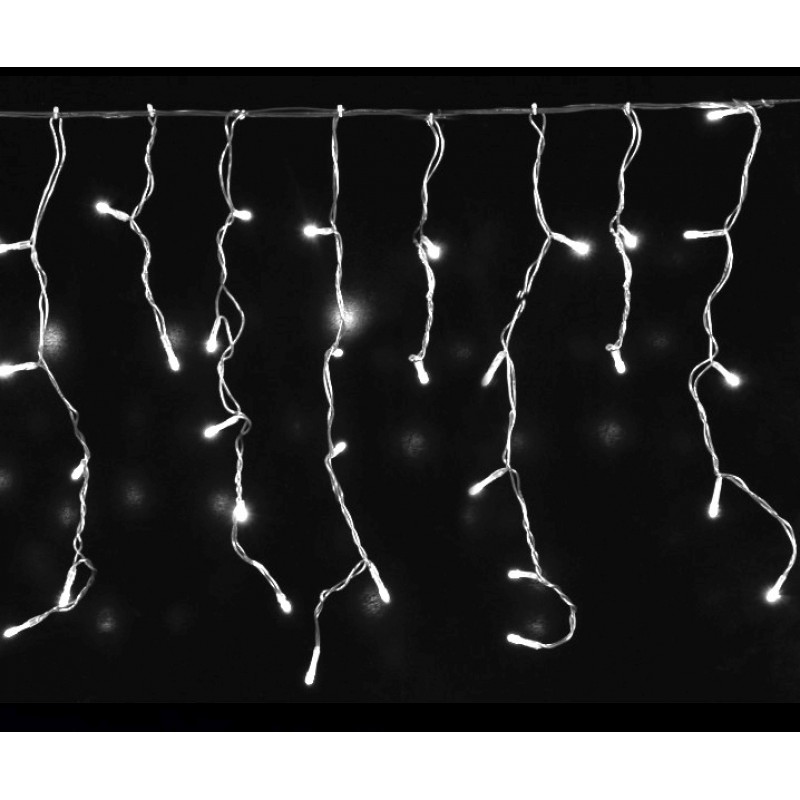 Φωτάκια 500 Led Βροχή Επεκτεινόμενα Διάφανο Καλώδιο/Ψυχρό Λευκό Φως 31V
