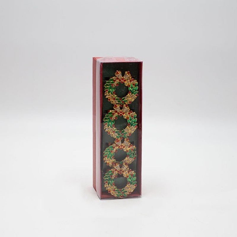 Δαχτυλίδια Πετσέτας Μεταλλικά Στεφανάκι Σετ 4Τμχ 4x4x4xcm Eurolamp