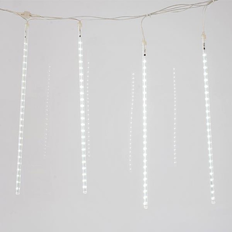 Σειρά 240 LED 7V, 5 Προγράμματα SNOWDROP 50cm, Με Μετασχηματιστή, Επέκταση έως 3m, Λευκό LED, Προέκταση Παροχής 5m ΙΡ44 Eurolamp