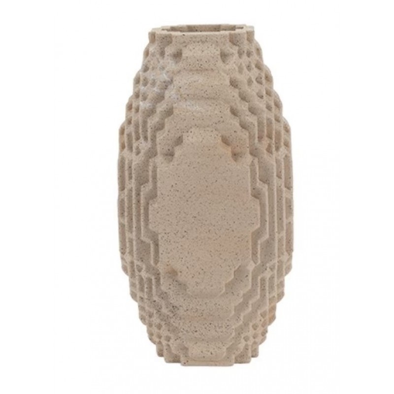 Βάζο Πολυρεζίν Καφέ 19x18x36.5Εκ Eurolamp