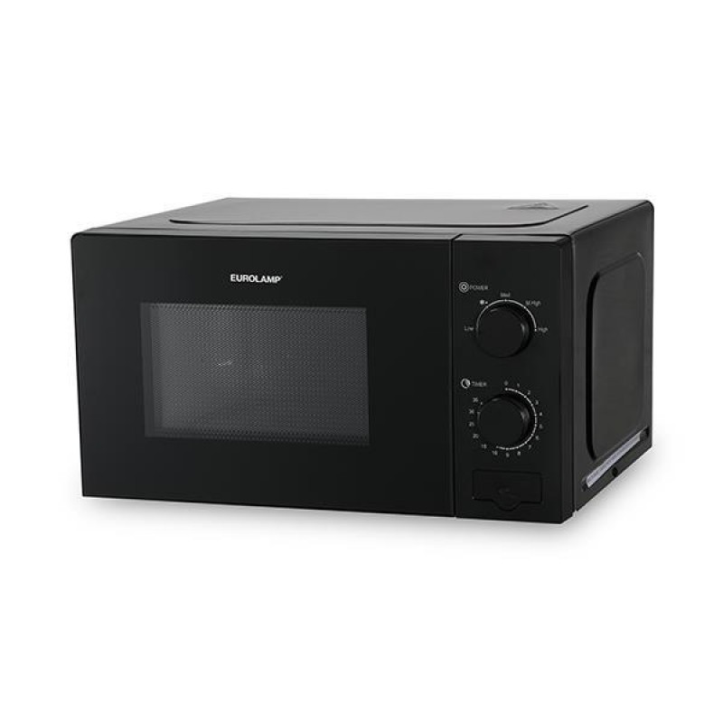 Φούρνος Μικροκυμάτων Μαύρος 20 Λίτρων 700W 220-240V Eurolamp