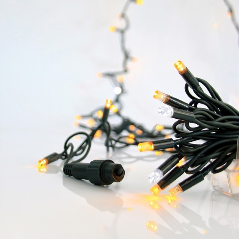 100 Λαμπάκια LED Λευκά Σε Σειρά Eurolamp