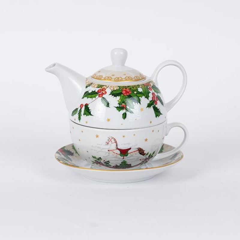 Σετ Τσαγιέρα Με Κούπα Με Αλογάκι Καρουζέλ Eurolamp