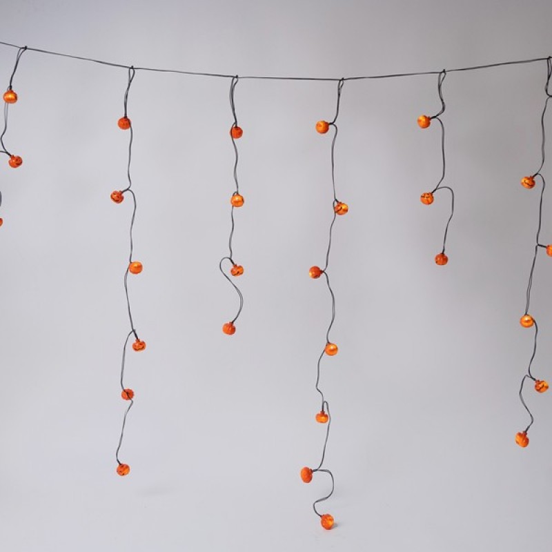 50 Λαμπάκια LED 1.8μ. x 106εκ. Θερμό Λευκό Μπαταρίας Τύπου Βροχή Halloween Eurolamp