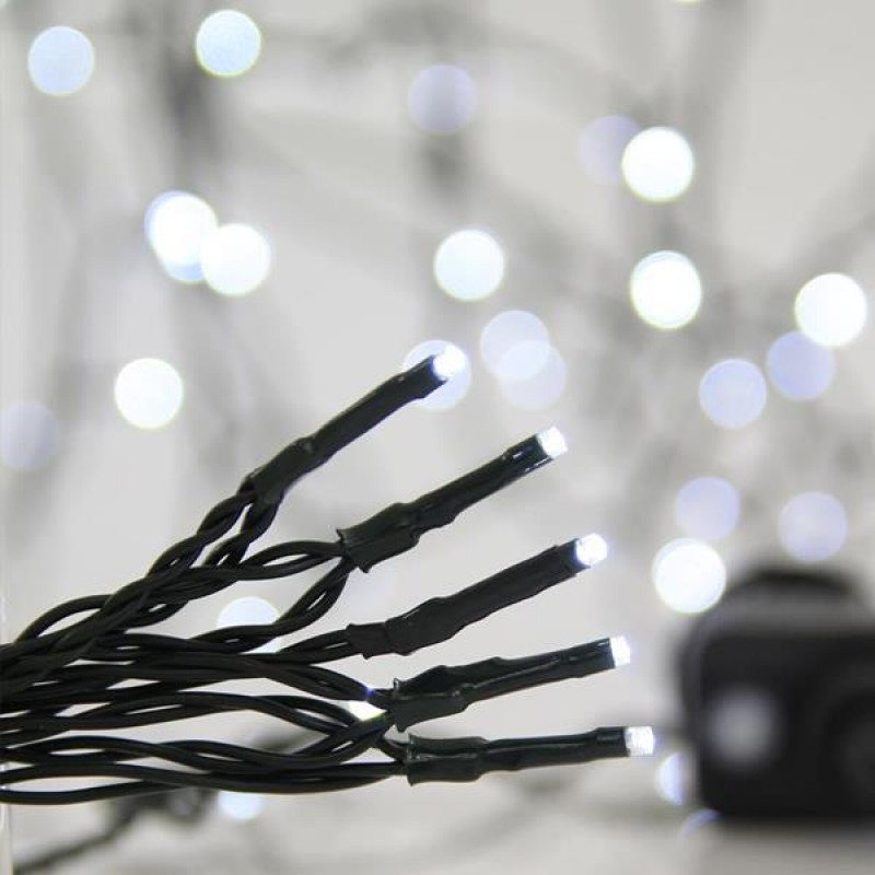 Σειρά 700 LED 3mm 31V, 8 Προγράμματα, Μετασχηματιστή Με Μνήμη, Προέκταση Παροχής 300cm,Πράσινο Καλώδιο, Λευκό LED ανά 5cm ΙΡ44 Eurolamp