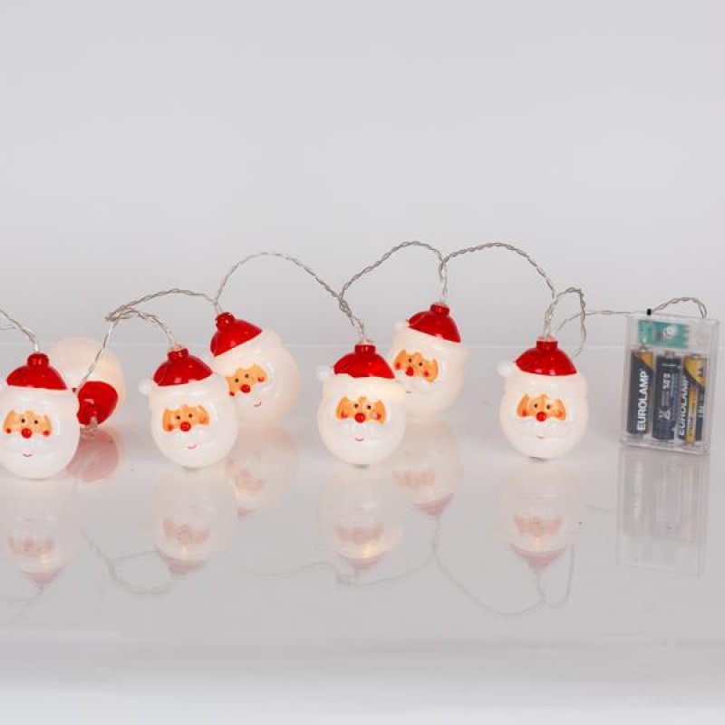 10 Λαμπάκια LED 1.65μ. Θερμό Λευκό Μπαταρίας Σε Σειρά Eurolamp
