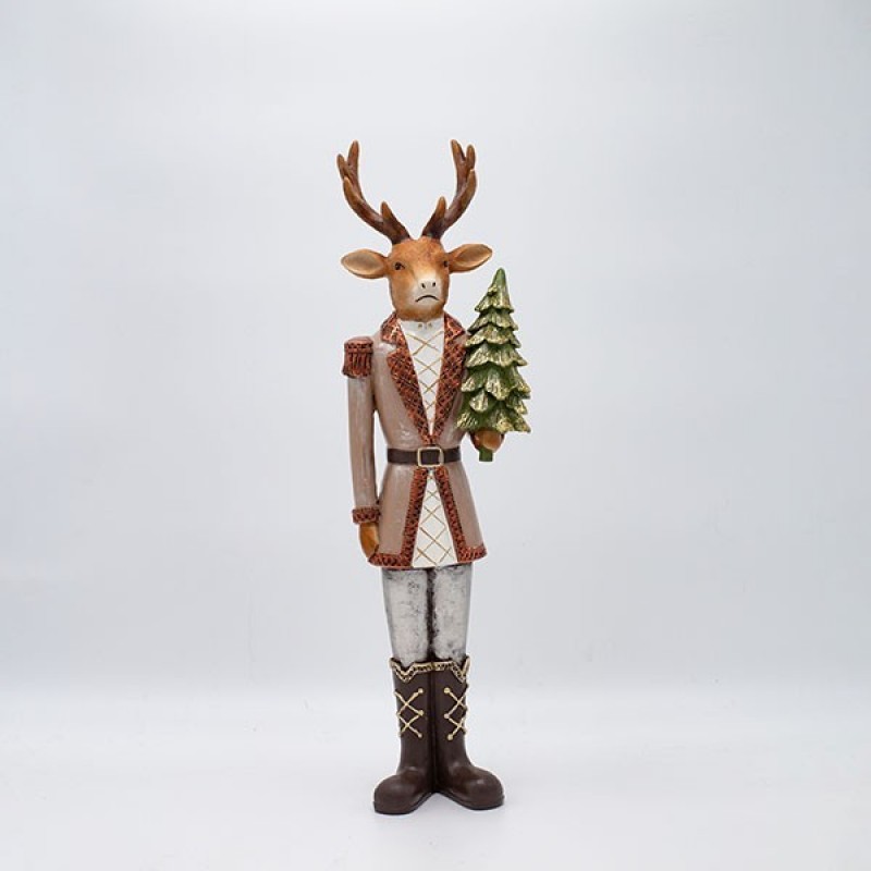 Τάρανδος Πολυρεζίν Με Δέντρο 41.5cm Eurolamp