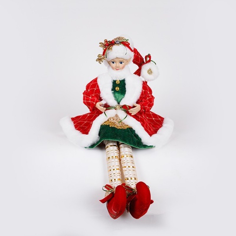 Αρλεκίνος Με Κόκκινη Κάπα Καί Πράσινη Φορεσιά 53cm Eurolamp