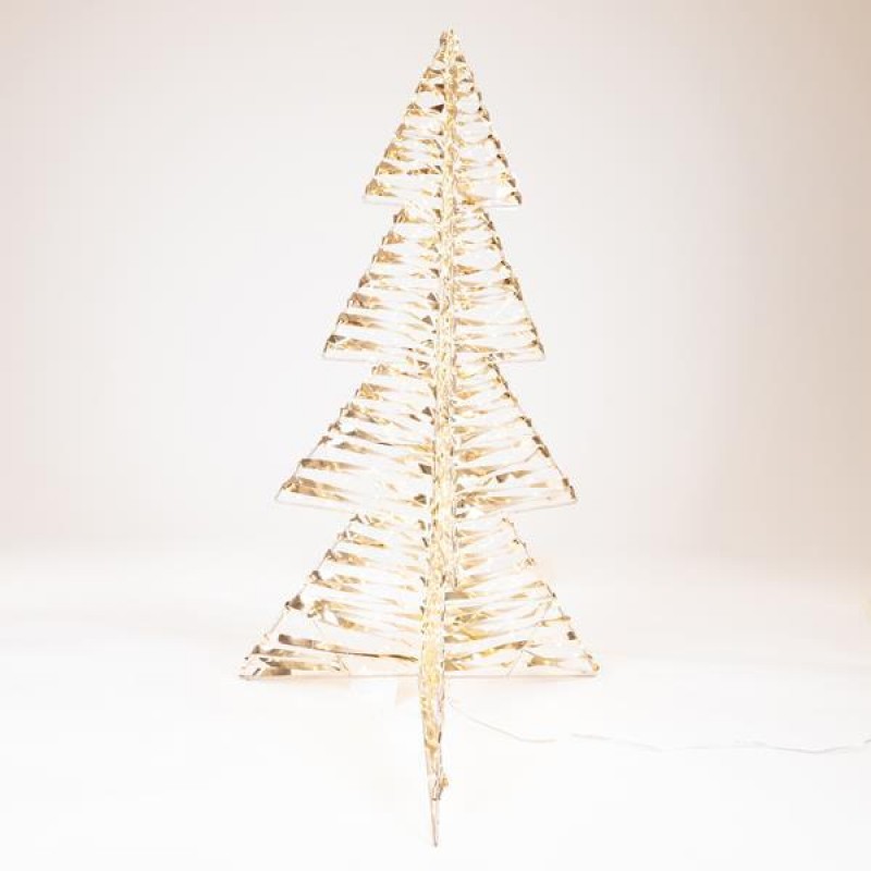 Φωτιζόμενο Δέντρο Χρυσό 100cm, 720 LED, 24V Μετασχηματιστή, Timer, Ασημί Χάλκινο Καλώδιο, Θερμό Λευκό LED, Προέκταση Παροχής 500cm, IP44 Eurolamp