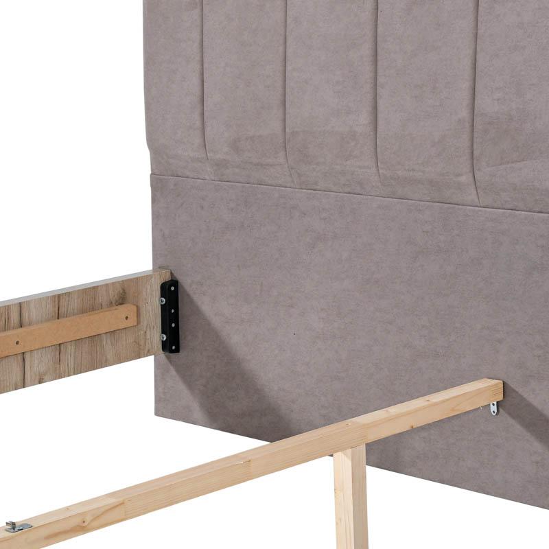 Διπλό Κρεβάτι Oslo Μπεζ Χρώμα 173X214X118 εκ. (160X200) Fylliana