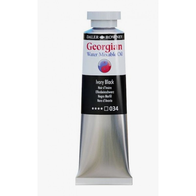 Υδατοδιαλυτό Χρώμα Λαδιού 37ml Ivory Black Georgian 