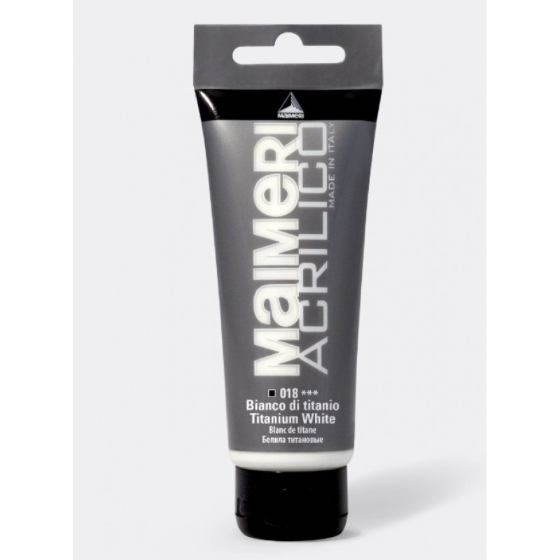 Ακρυλικό Χρώμα Titanium White 75ml Maimeri Acrilico 