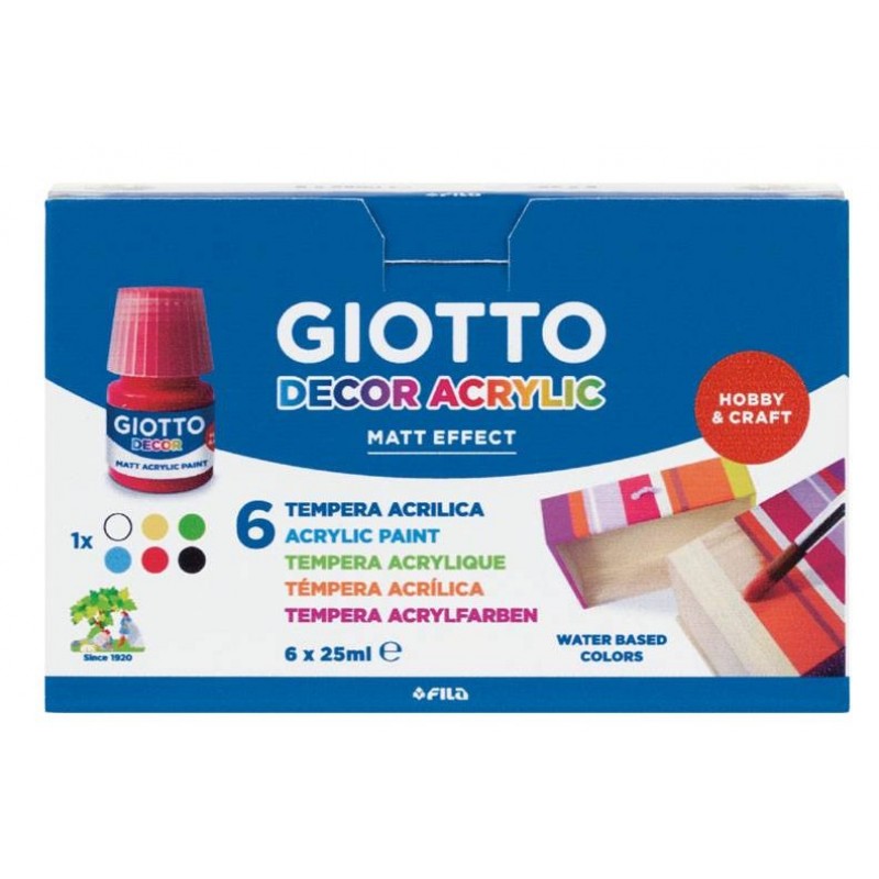 Ακρυλικό Χρώμα Decor Acrylic Matt 25ml 6τμχ Giotto 