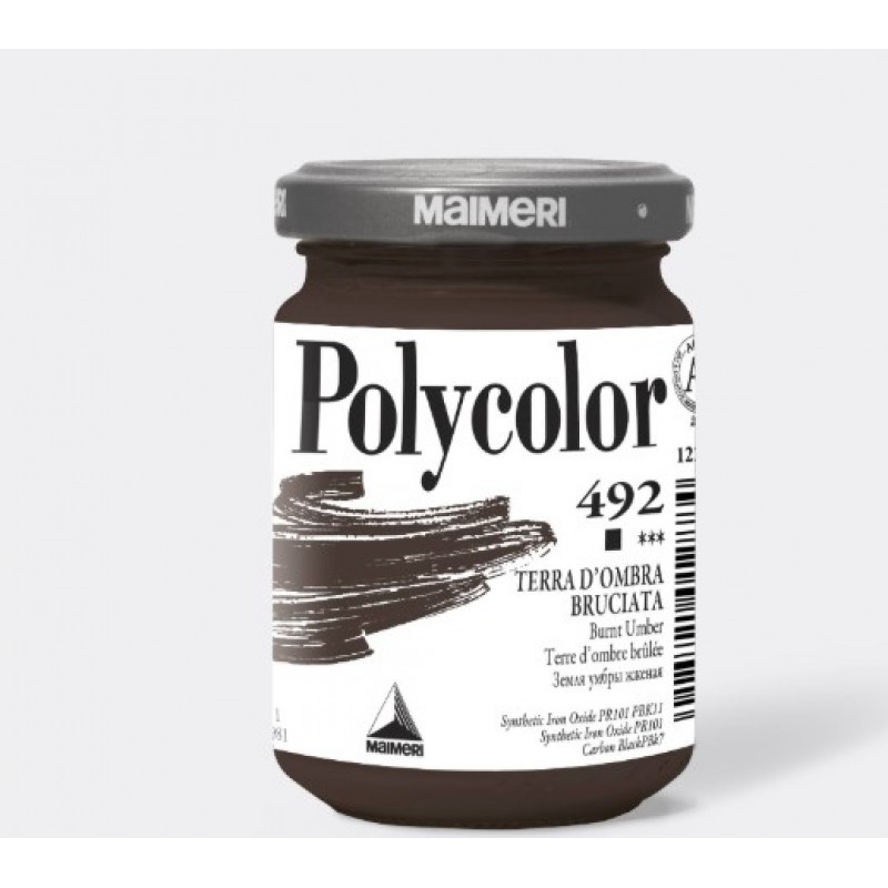 Ακρυλικό Χρώμα Burnt Umber 140ml Maimeri Polycolor 
