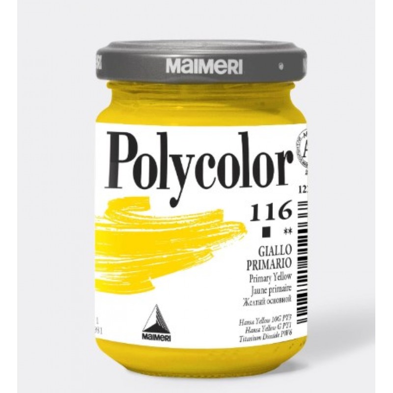 Ακρυλικό Χρώμα Primary Yellow 140ml Maimeri Polycolor 