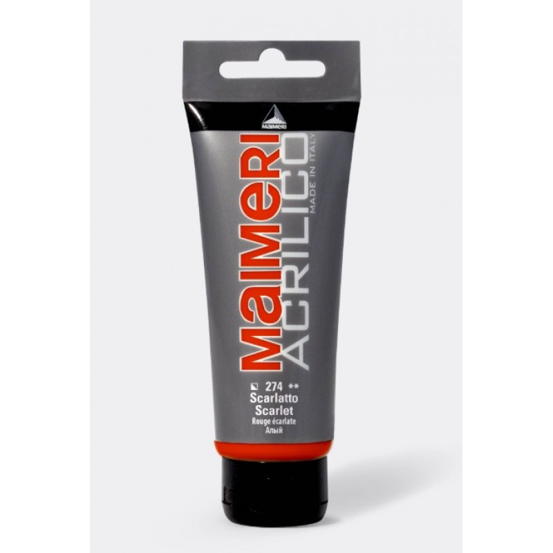 Ακρυλικό Χρώμα Scarlet 200ml Maimeri Acrilico 