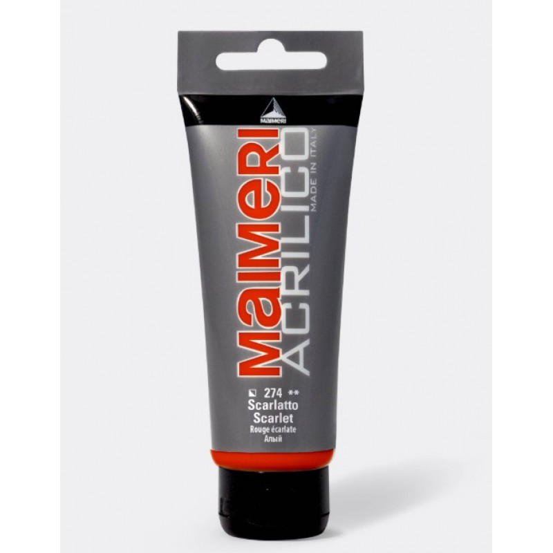 Ακρυλικό Χρώμα Scarlet 75ml Maimeri Acrilico 