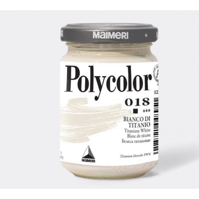 Ακρυλικό Χρώμα Titanium White 140ml Maimeri Polycolor 