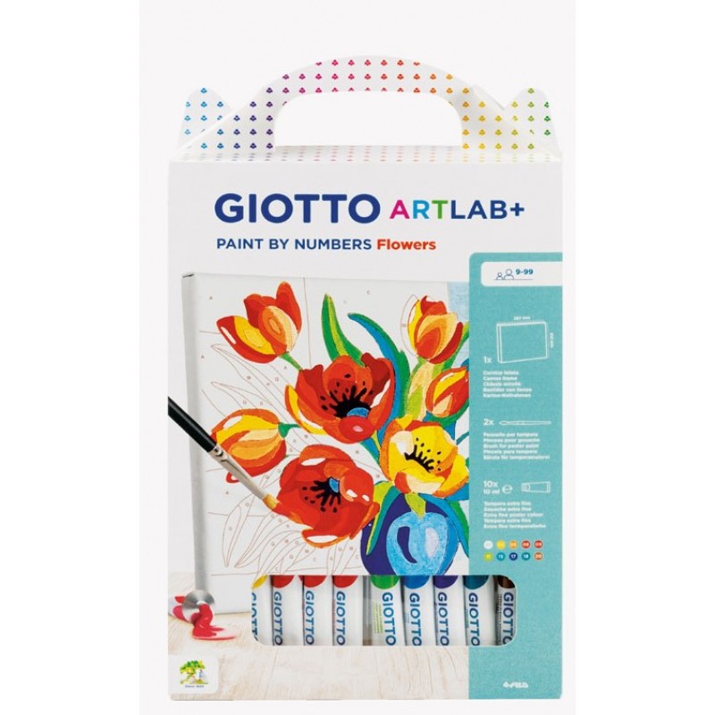 Τέμπερες Artlab+ Paint by Numbers Flowers Giotto 