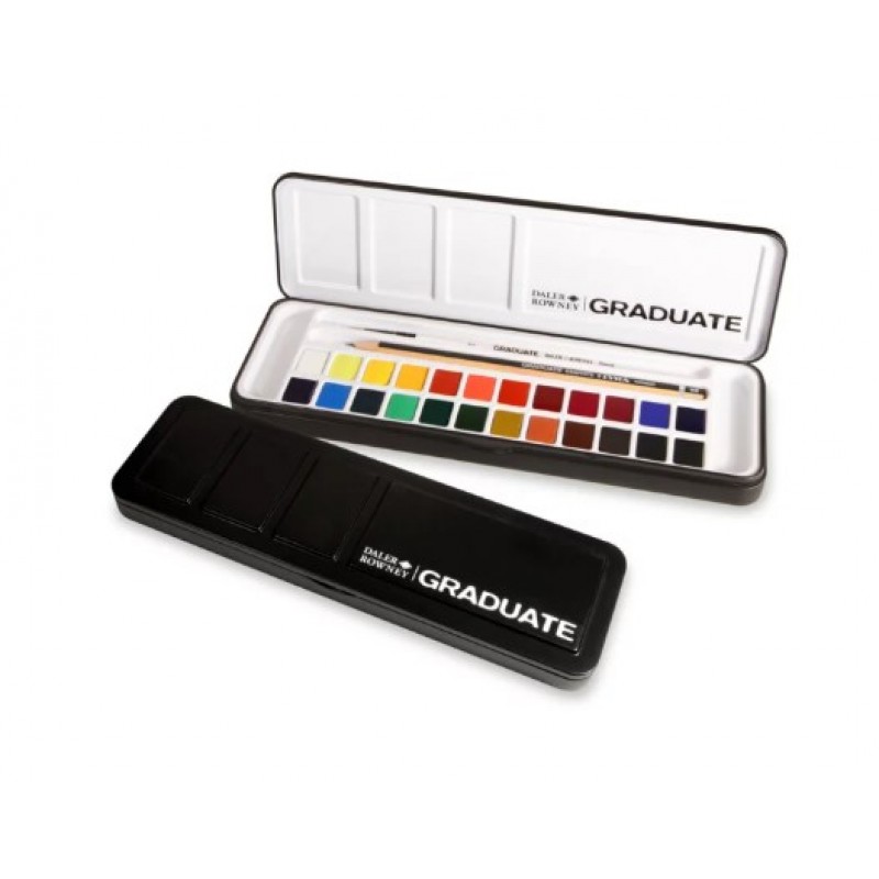 Χρώματα Νερού Watercolour Paint 24 Half Pan Set Graduate 