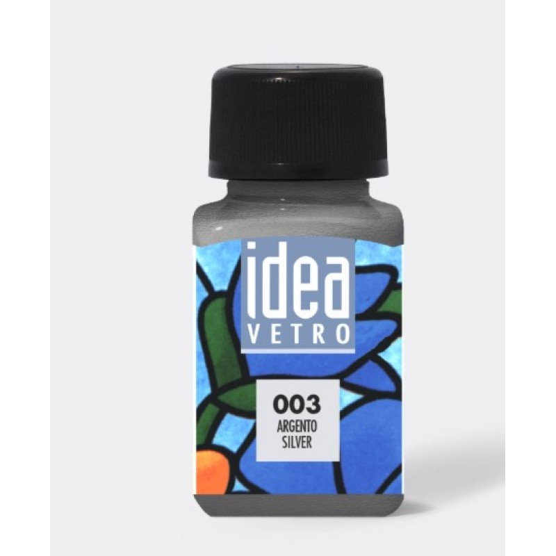 Χρώμα Για Γυαλί Silver 60ml Maimeri Idea Vetro